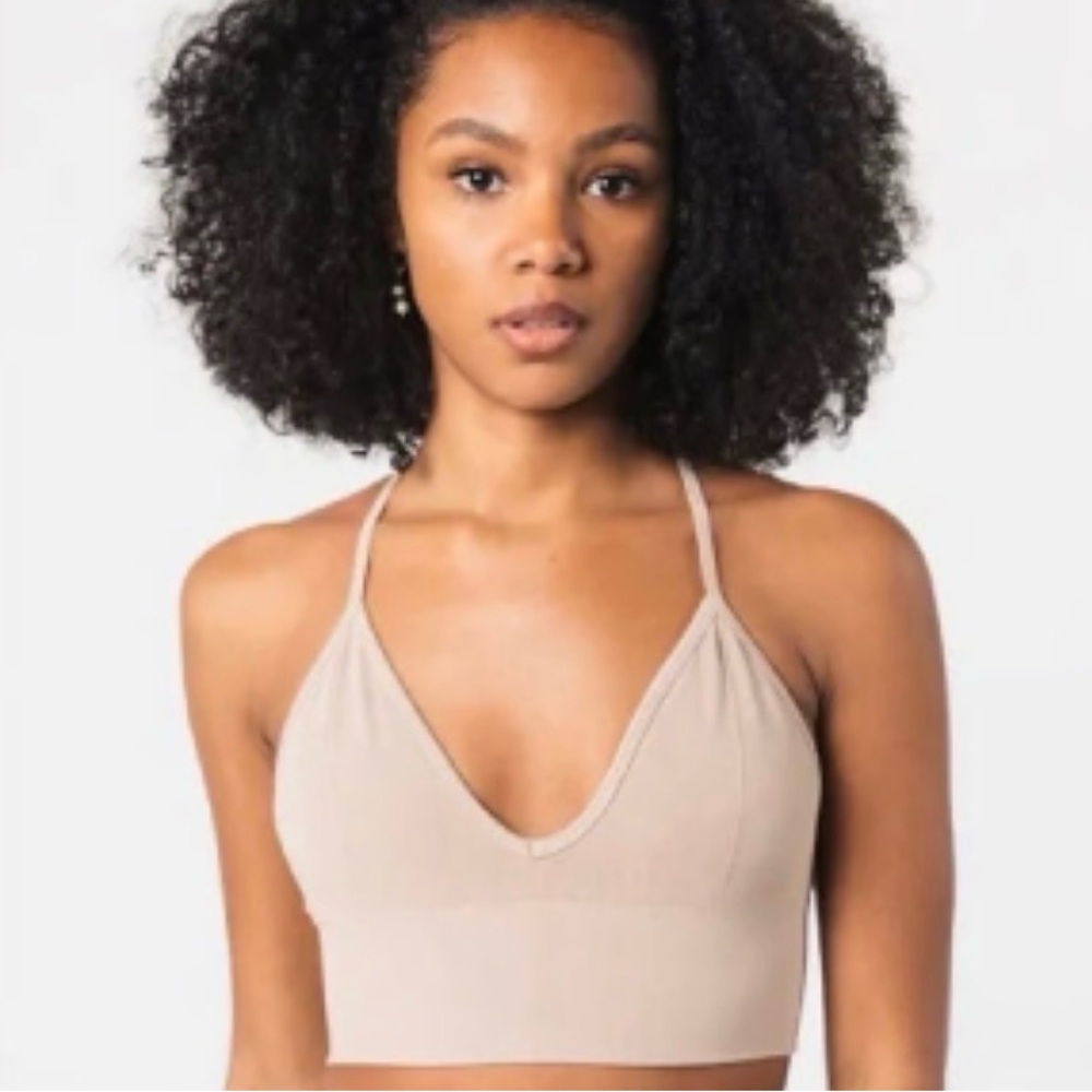 Alphalete Seamless Ribbed Bra - Linen - Picture 2 of 5